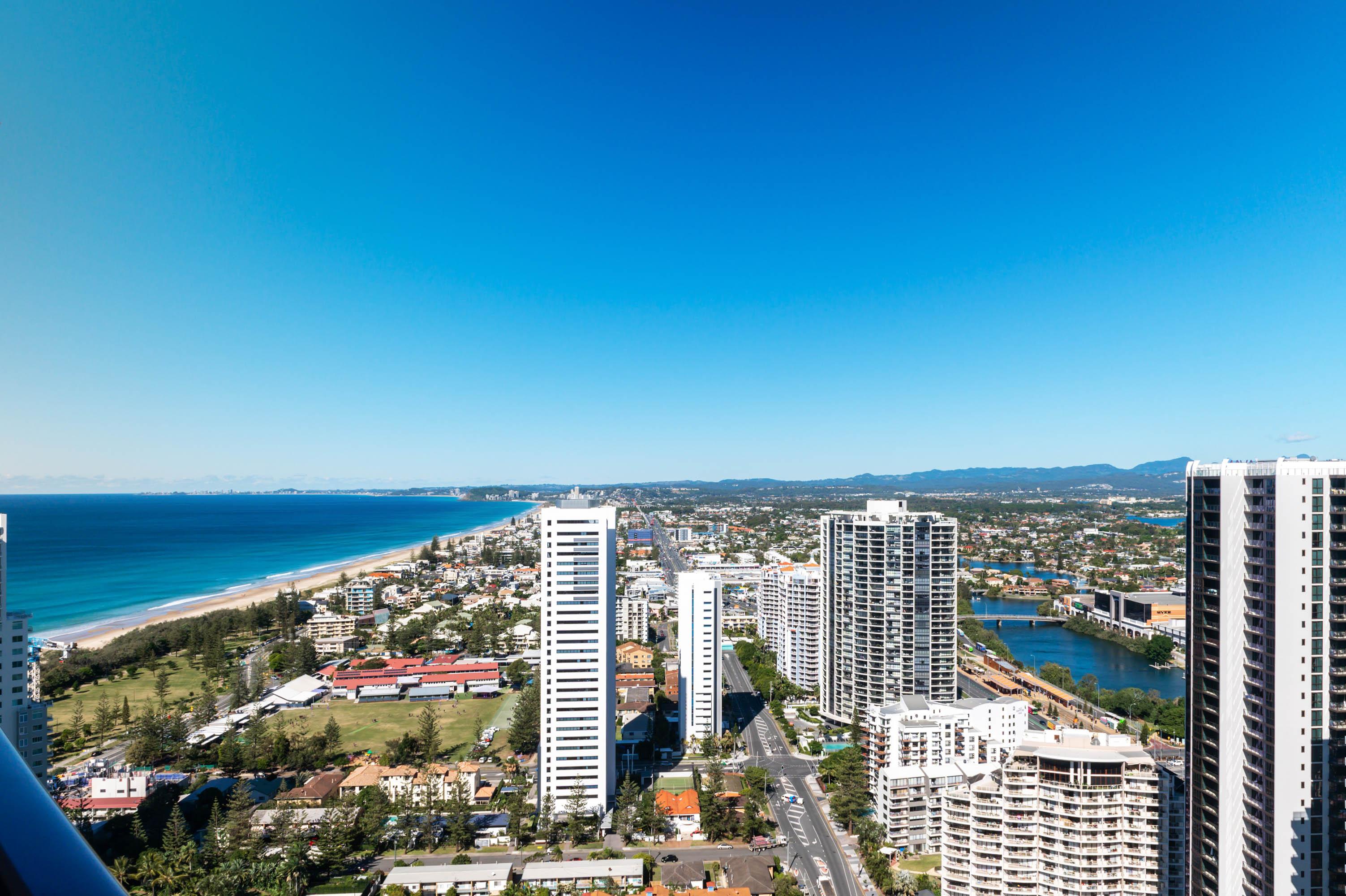 Peppers Broadbeach Gold Coast Exterior photo Aerial view of Broadbeach