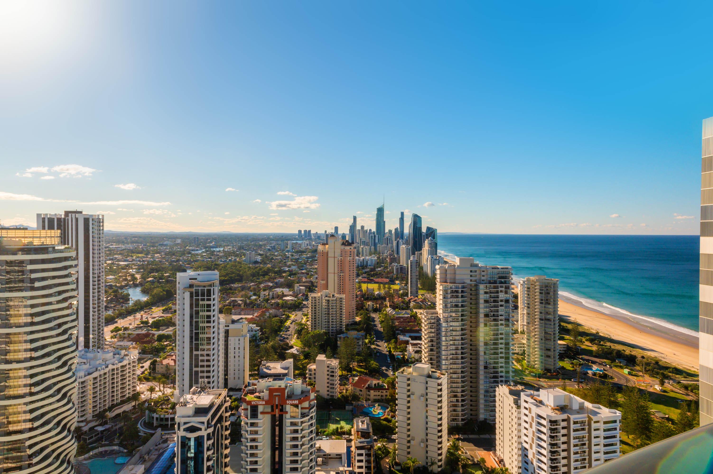 Peppers Broadbeach Gold Coast Exterior photo Aerial view of Broadbeach